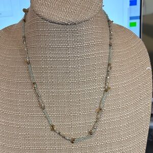 Marlyn Schiff Gold and Silver Beaded Necklace